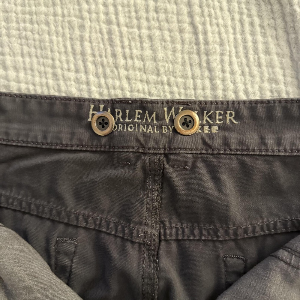 Joker Harlem Walker Jeans Mens 42x28 Gray Dark Wash Cotton Denim Logo Patch - Picture 8 of 16